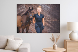 paardenmeisje geprint op multiplex